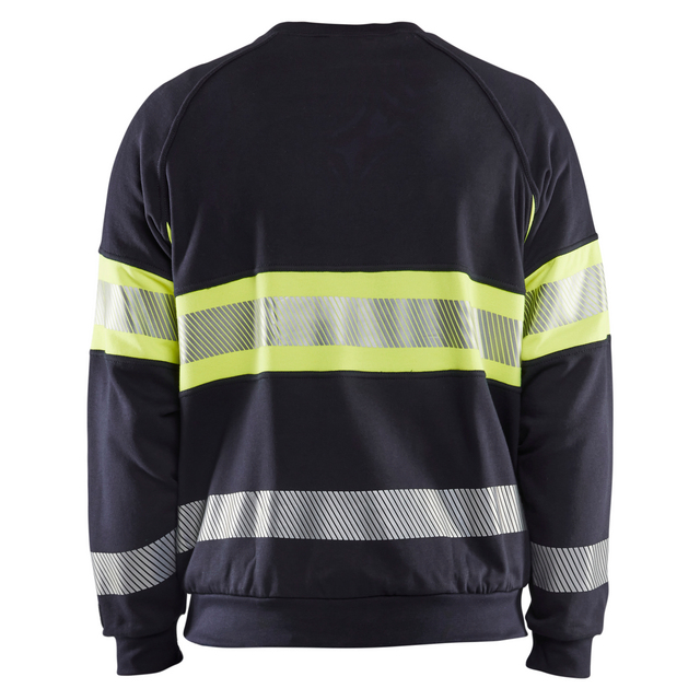 SWEATSHIRT 3459 1762 MULTINORM INHERENT BLÅ/VARSELGUL XXL