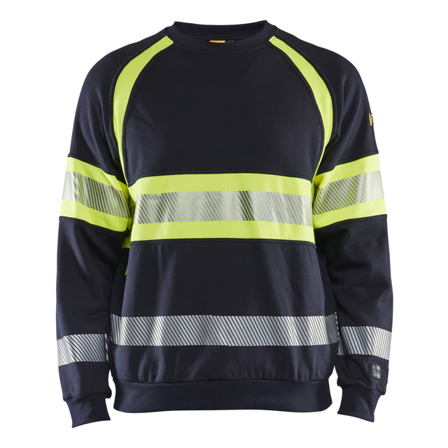 SWEATSHIRT 3459 1762 MULTINORM INHERENT BLÅ/VARSELGUL XXL | Beijerbygg Byggmaterial