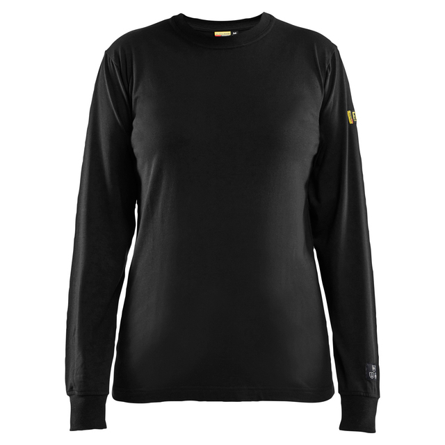 T-SHIRT FLAMSKYDDAD LÅNGÄRMAD DAM SVART XXL | Beijerbygg Byggmaterial