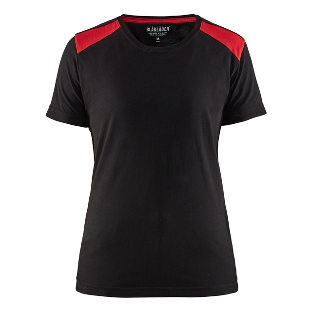 T-SHIRT 3479 1042 DAM SVART/RÖD L | Beijerbygg Byggmaterial