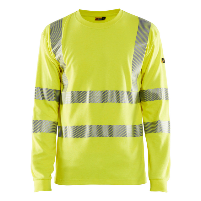 T-SHIRT 3481 1761 LÅNGÄRMAD MULTINORM VARSELGUL S