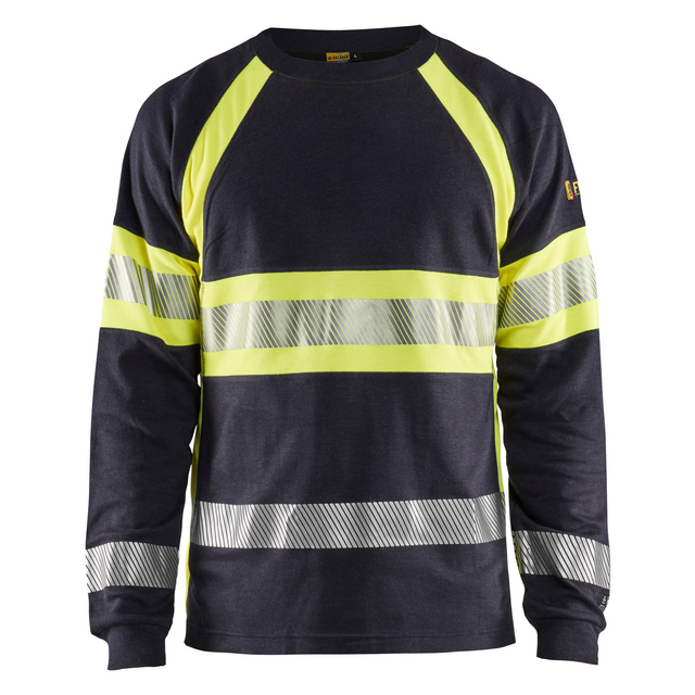 T-SHIRT 3484 1761 FLAMSKYDD LÄ BLÅ/VARSELGUL 4XL | Beijerbygg Byggmaterial