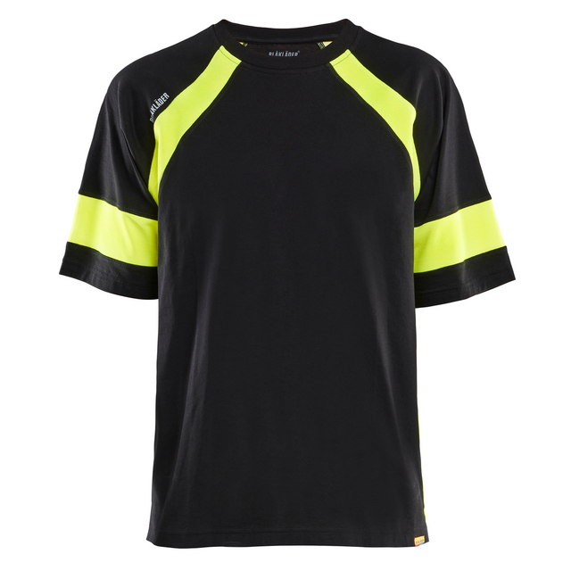 T-SHIRT MED VARSEL SVART/VARSELGUL XXXL | Beijerbygg Byggmaterial