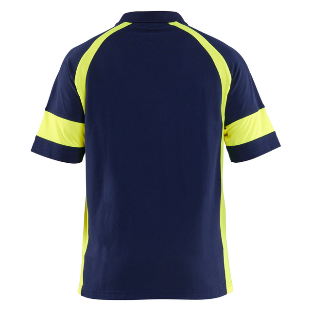 PIKETRÖJA MED VARSEL MARINBLÅ/VARSELGUL S