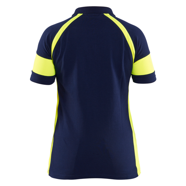 PIKETRÖJA MED VARSEL DAM MARINBLÅ/VARSELGUL XS