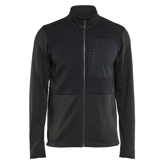 TRÖJA FULL ZIP SVART 4XL