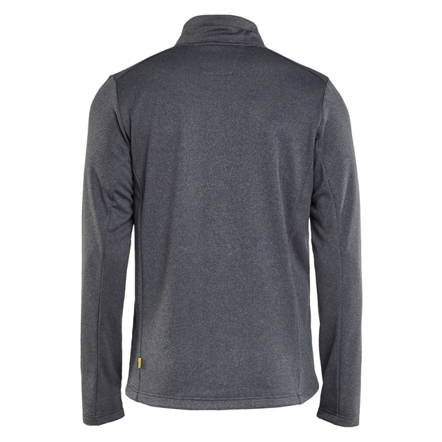 TRÖJA FULL ZIP SVARTMELERAD XS