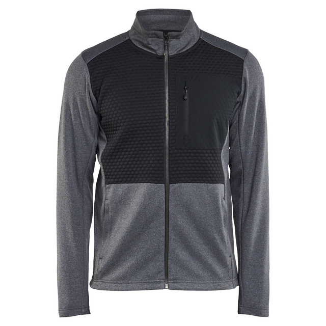 TRÖJA FULL ZIP SVARTMELERAD L | Beijerbygg Byggmaterial