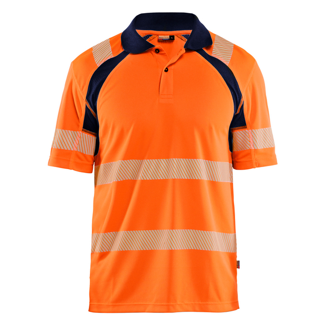 PIKETRÖJA VARSEL UV-SKYDDAD VARSELORANGE/MARINBLÅ M | Beijerbygg Byggmaterial