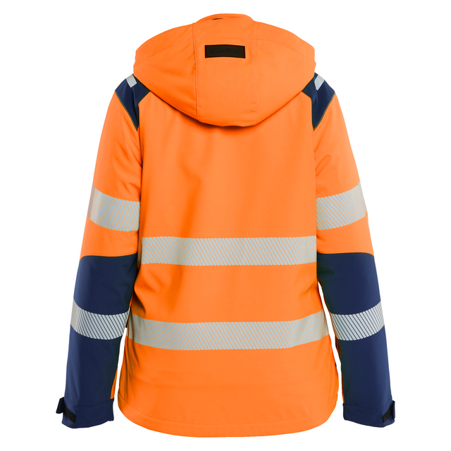 SOFTSHELLJACKA VARSEL DAM LÄTTFODR VINTER VORANGE/BLÅ XS