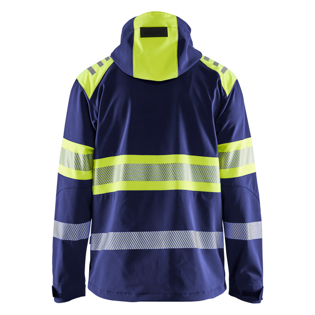 SOFTSHELLJACKA VARSEL 4494 2513 MARINBLÅ/VARSELGUL 4XL