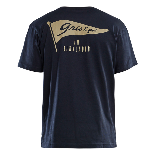 T-SHIRT GRIT FLAG MÖRK MARINBLÅ XL