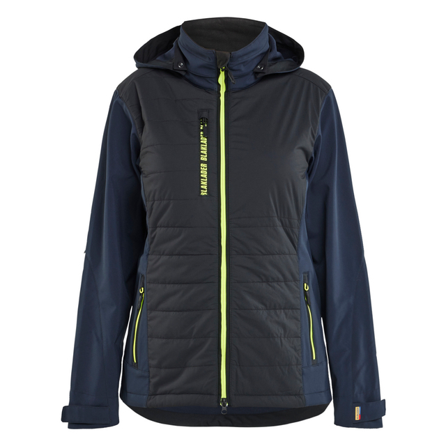 HYBRIDJACKA DAM MÖRK MARINBLÅ/VARSELGUL L | Beijerbygg Byggmaterial
