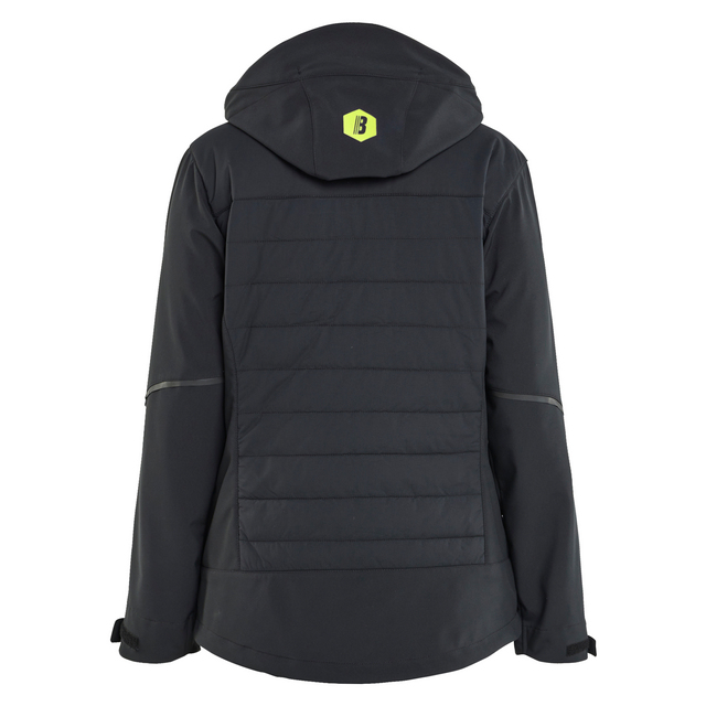 HYBRIDJACKA DAM SVART/VARSELGUL XXL