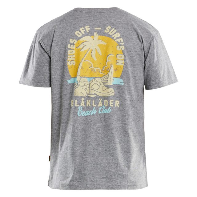 T-SHIRT BLÅKLÄDER BEACH CLUB GRÅMELERAD XXL