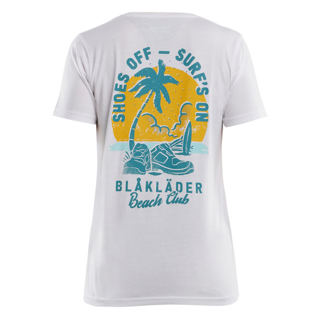 Produktbild föreställande artikeln T-SHIRT BLÅKLÄDER BEACH CLUB DAM VIT XL från kategorin Överdelar