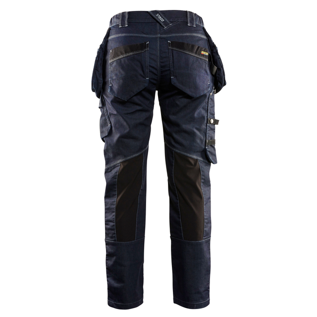 Produktbild föreställande artikeln HANTVERKSBYXA 7990 1141 STRETCH X1900 DAM MABLÅ/SV D18 från kategorin Byxor