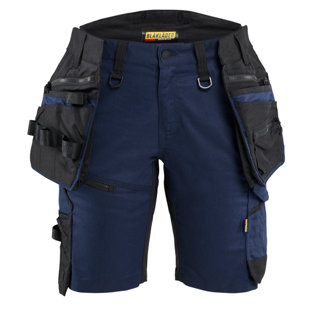 HANTVERKSSHORTS MED STRETCH DAM MÖRK MARINBLÅ/SVART C34 | Beijerbygg Byggmaterial