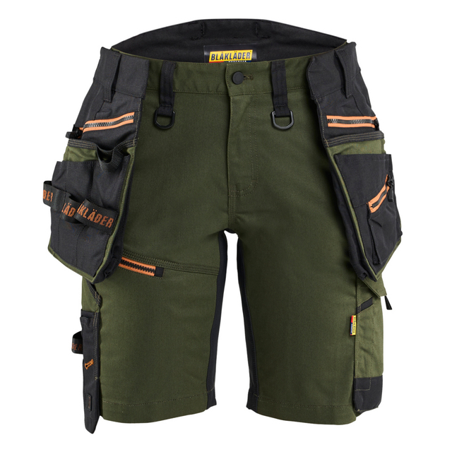HANTVERKSSHORTS MED STRETCH DAM SKOGSGRÖN/ROST C50 | Beijerbygg Byggmaterial