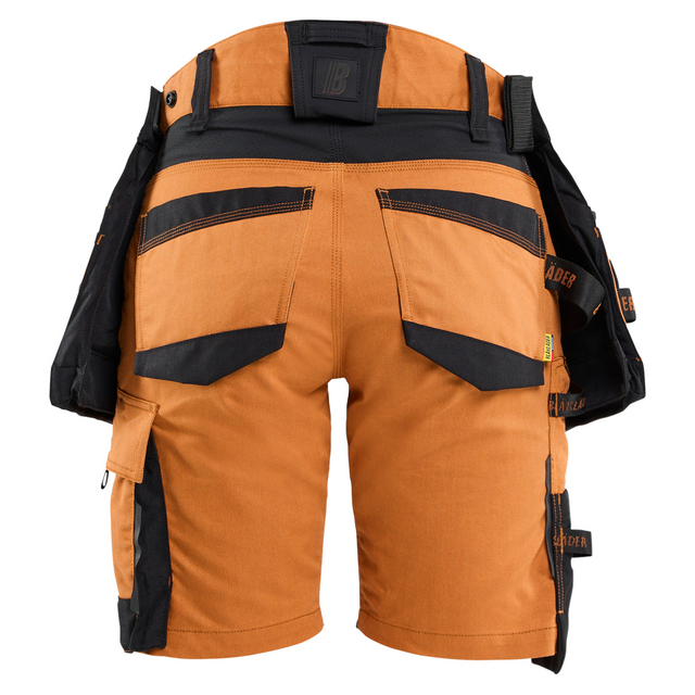 HANTVERKSSHORTS MED STRETCH DAM ROST/SVART C32