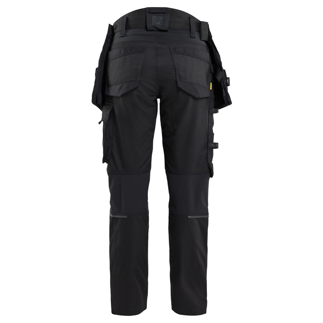 HANTVERKSBYXA MED STRETCH DAM SVART/SVART C36