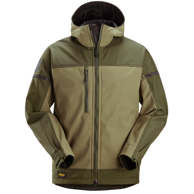 SOFTSHELLJACKA HELZIP STRETCH KHAKIGR/M GRÖN STL M | Beijerbygg Byggmaterial