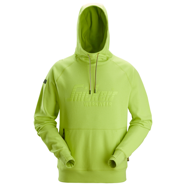 HOODIE LOGO LIME STL S | Beijerbygg Byggmaterial