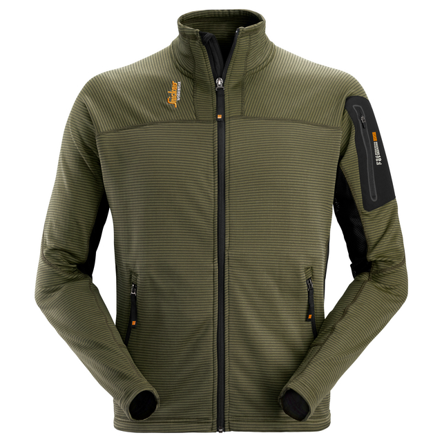 JACKA MIKROFLEECE BODYMAP KHAKIGRÖN/ SVART STL 3XL | Beijerbygg Byggmaterial