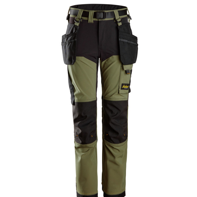 STRETCHBYXA JUNIOR AW KHAKI GRÖN/SVART STL 146