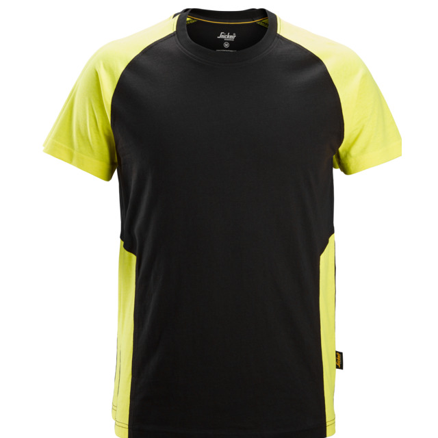 T-SHIRT 2-FÄRGAD SVART/NEON GUL STL XXL | Beijerbygg Byggmaterial