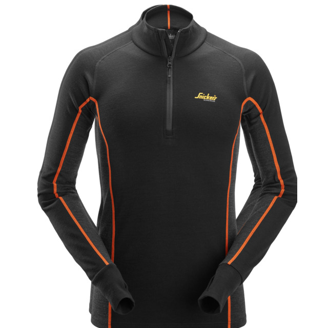 UNDERSTÄLLSTRÖJA HALV ZIP SVART STL XXL | Beijerbygg Byggmaterial