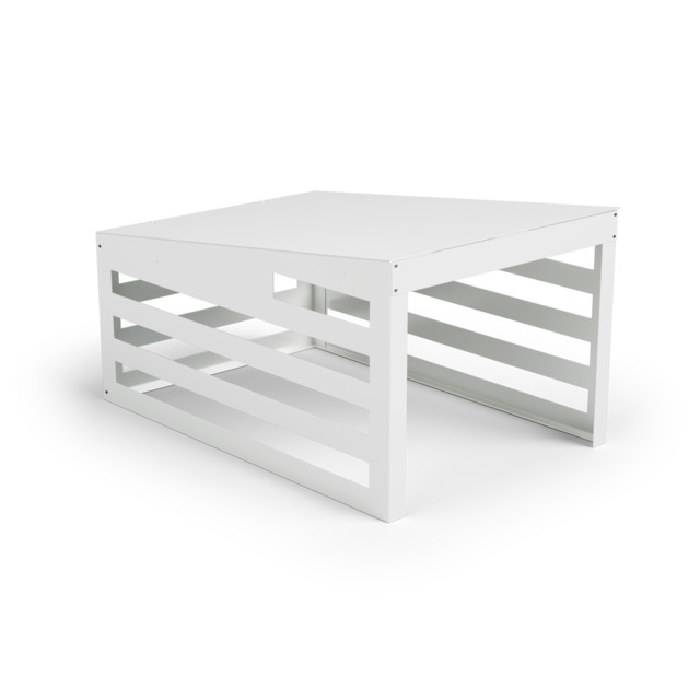 GARAGE FÖR ROBOTGRÄSKLIPPARE VIT LACK METALL