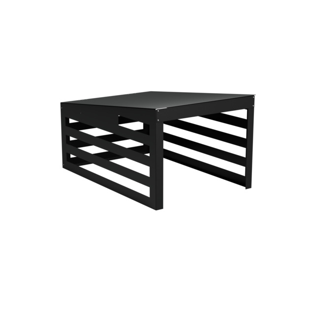 GARAGE FÖR ROBOTGRÄSKLIPPARE SVART LACK METALL