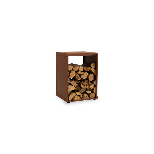 Produktbild föreställande artikeln VEDFÖRVARING ELDA LITEN CORTEN 400X360X550MM från kategorin Trädgårdstillbehör