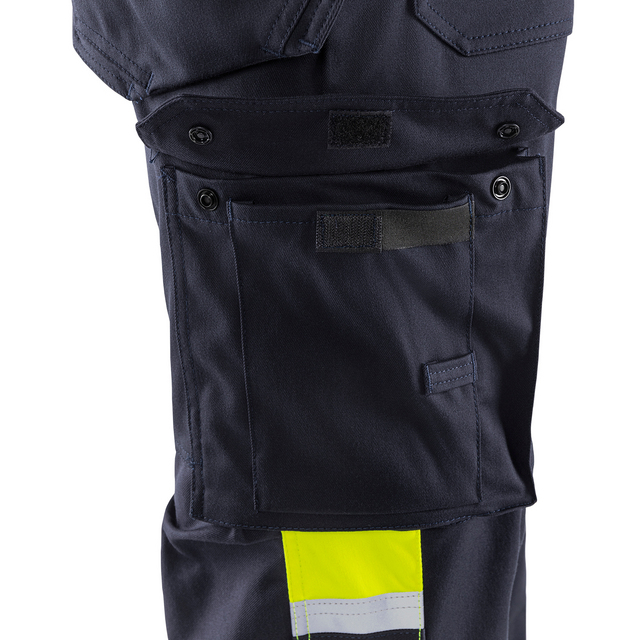 STRETCHBYXA FLAM KL1 2163 ATHF VARSELGUL/MARINBLÅ STL C152