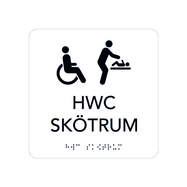 SKYLT UNIGRAPHICS SKÖTRU HANDI TOALETT TAKTIL VI 150X150MM | Beijerbygg Byggmaterial