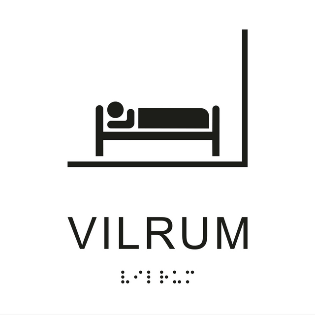 SKYLT UNIGRAPHICS VILRUM TAKTIL VIT 150X150MM | Beijerbygg Byggmaterial