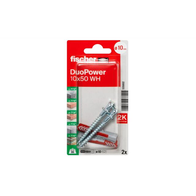 Produktbild föreställande artikeln UNIVERSALPLUGG DUOPOWER WH K 10X50 från kategorin Plugg