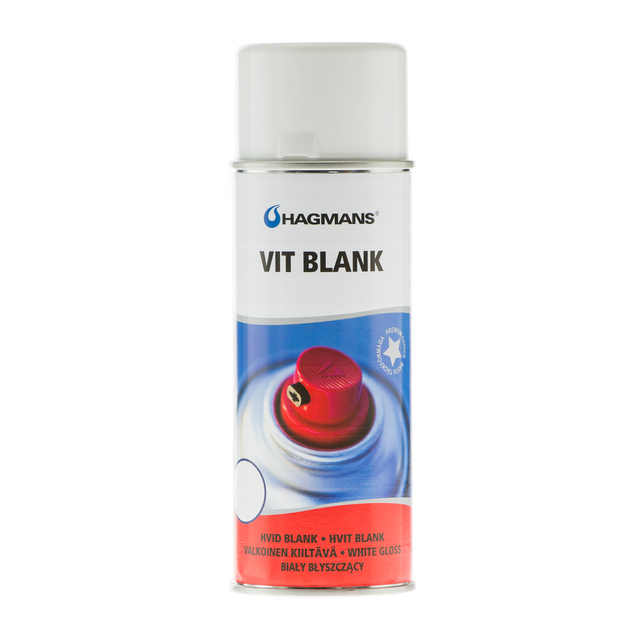 Produktbild föreställande artikeln SPRAYFÄRG HAGMANS BLANK VIT 0,4L från kategorin Sprayfärg