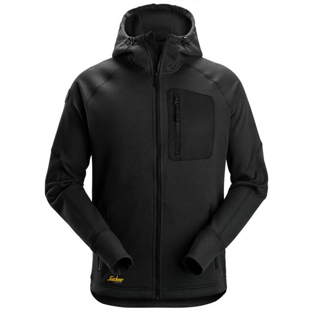 FLEECEHOODIE FULL ZIP SVART STL XXL | Beijerbygg Byggmaterial