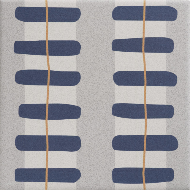 KAKEL STIG LINDBERG RAIL BLUE BRICMATE MÖNSTRAD BLÅ 148X148 | Beijerbygg Byggmaterial