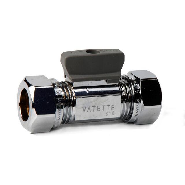 KULVENTIL MED VRED VATETTE CU-CU RAK KLÄMKOPPL FKR 10X10