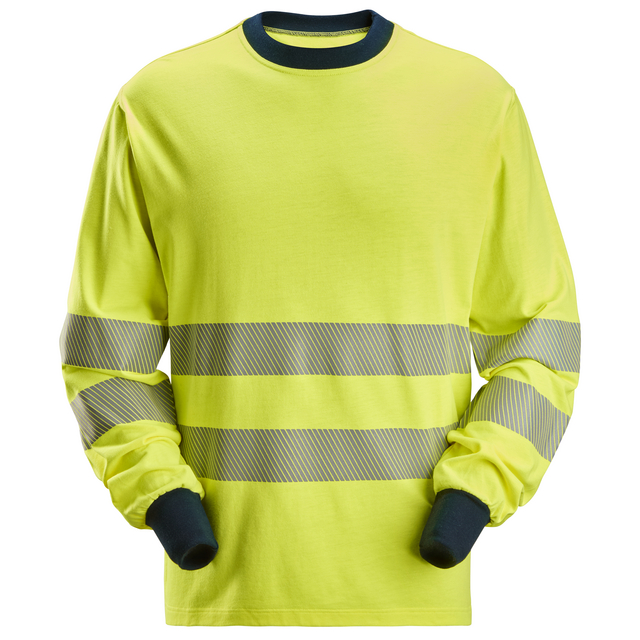 T-SHIRT LÅNGÄRM PW HV KL3 VARSELGUL/MARIN STL 3XL | Beijerbygg Byggmaterial