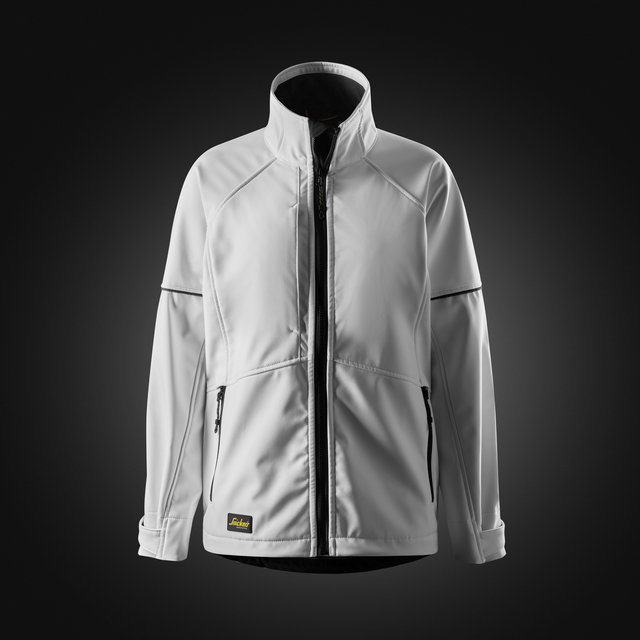 SOFTSHELLJACKA DAM AW VIT/SVART STL L | Beijerbygg Byggmaterial