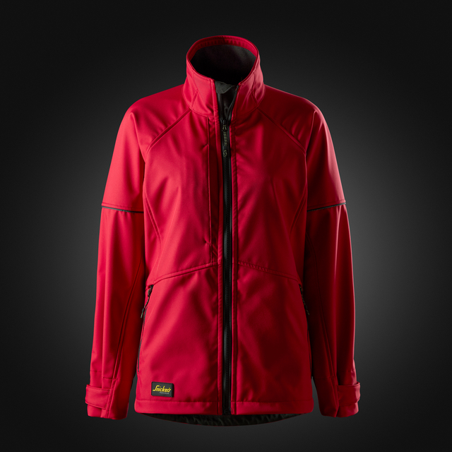 SOFTSHELLJACKA DAM AW CHILI/SVART STL XXL | Beijerbygg Byggmaterial