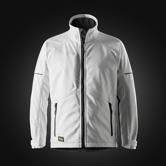 JACKA SOFTSHELL VINDTÄT VIT/SVART STL XL | Beijerbygg Byggmaterial