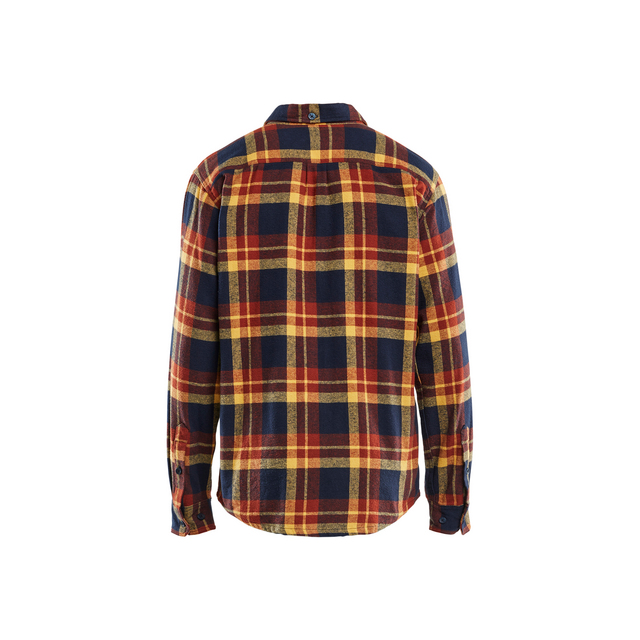 FLANELLSKJORTA BRÄND RÖD/MÖRK MARINBLÅ XXXL