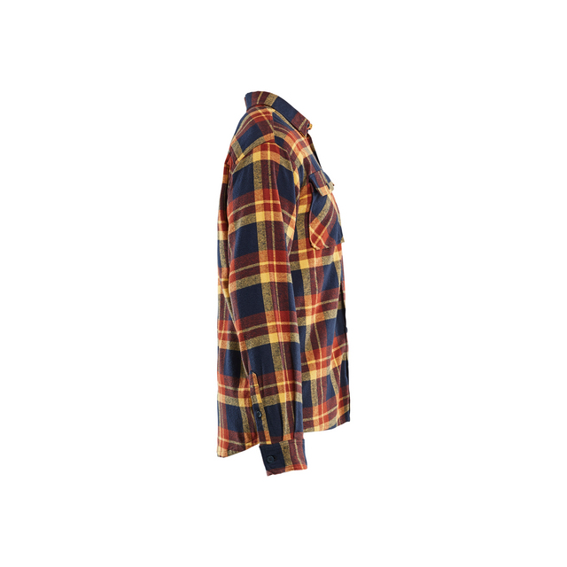FLANELLSKJORTA BRÄND RÖD/MÖRK MARINBLÅ XXXL