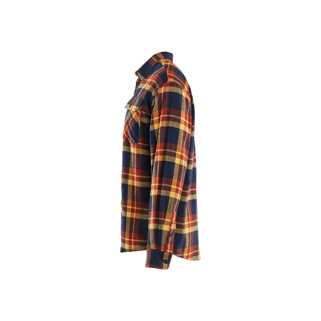 FLANELLSKJORTA BRÄND RÖD/MÖRK MARINBLÅ XXXL