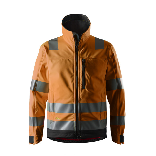SOFTSHELLJACKA AW HV KL3 ORANGE/SVART STL XXL | Beijerbygg Byggmaterial